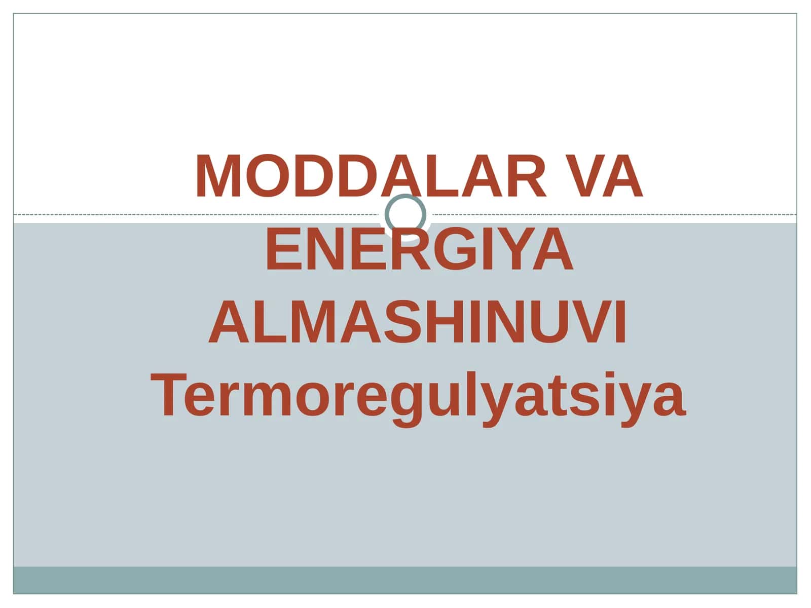 Moddalar va energiya almashinuvi