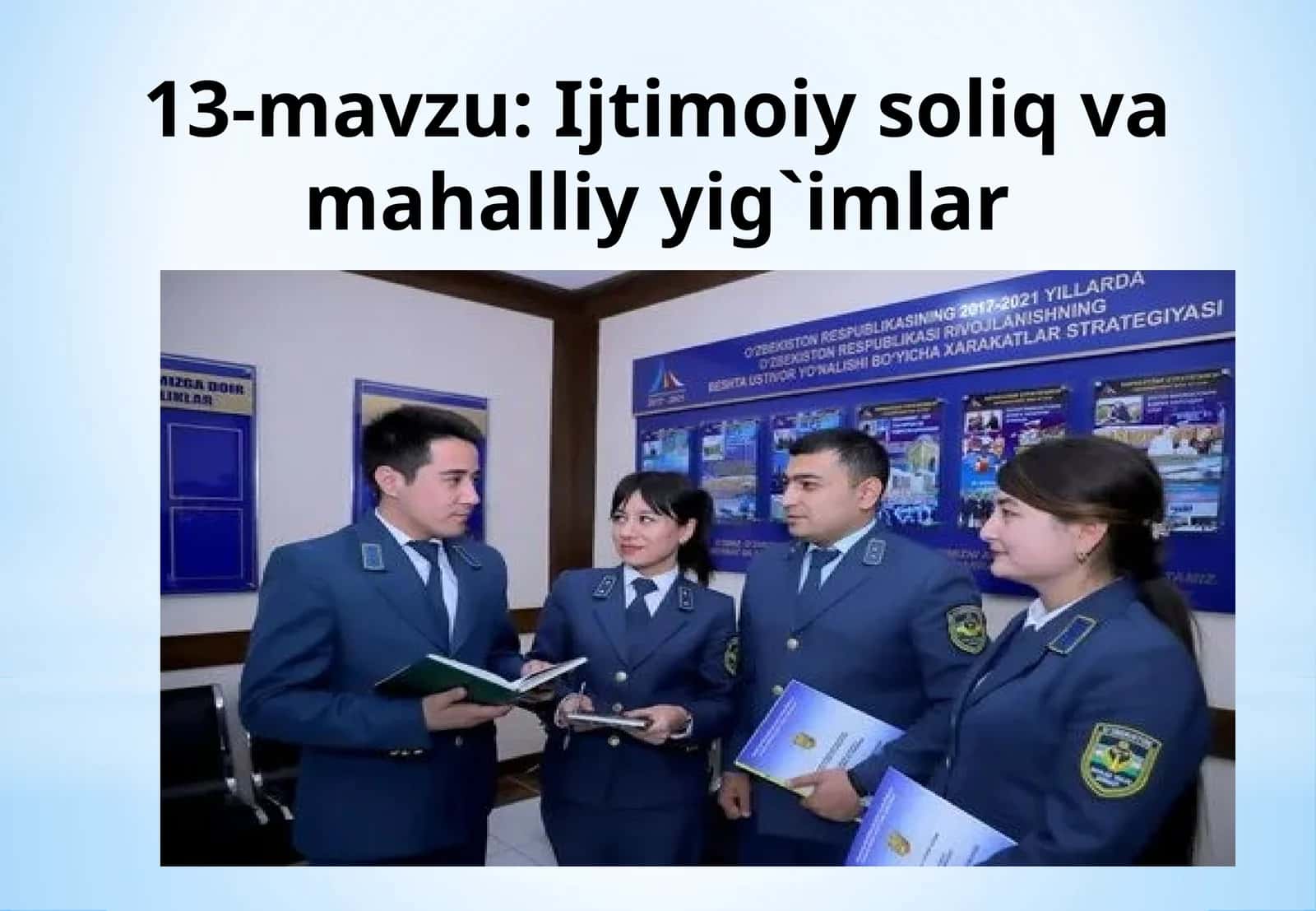 13-mavzu: Ijtimoiy soliq va mahalliy yig`imlar