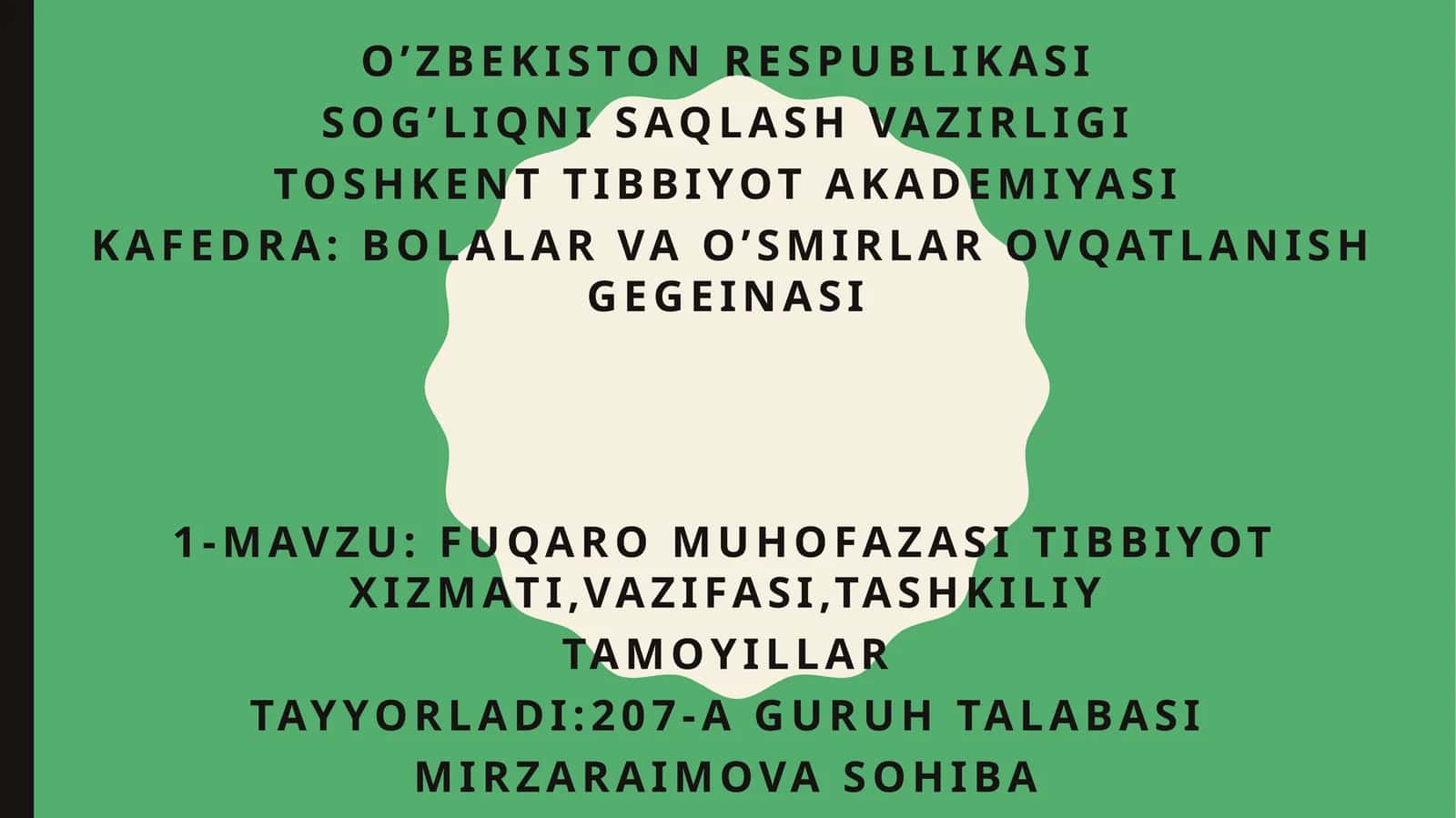 fuqaro muhofazasi tibbiyot xizmati,vazifasi,tashkiliy Tamoyillar