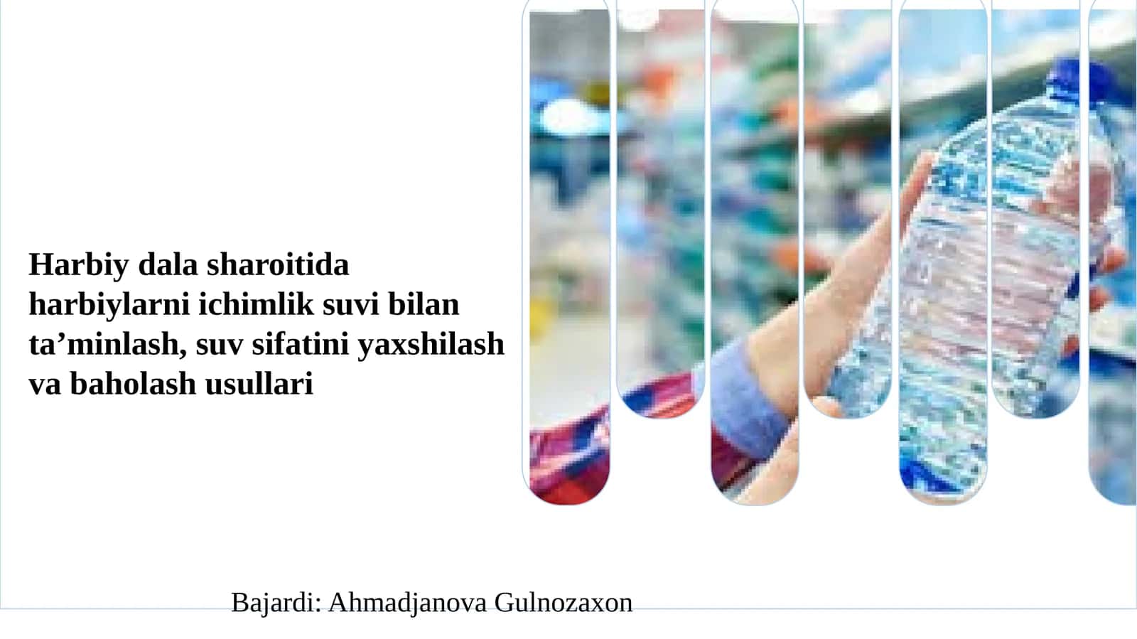 Harbiy dala sharoitida ichimlik suvi bilan ta’minlash
