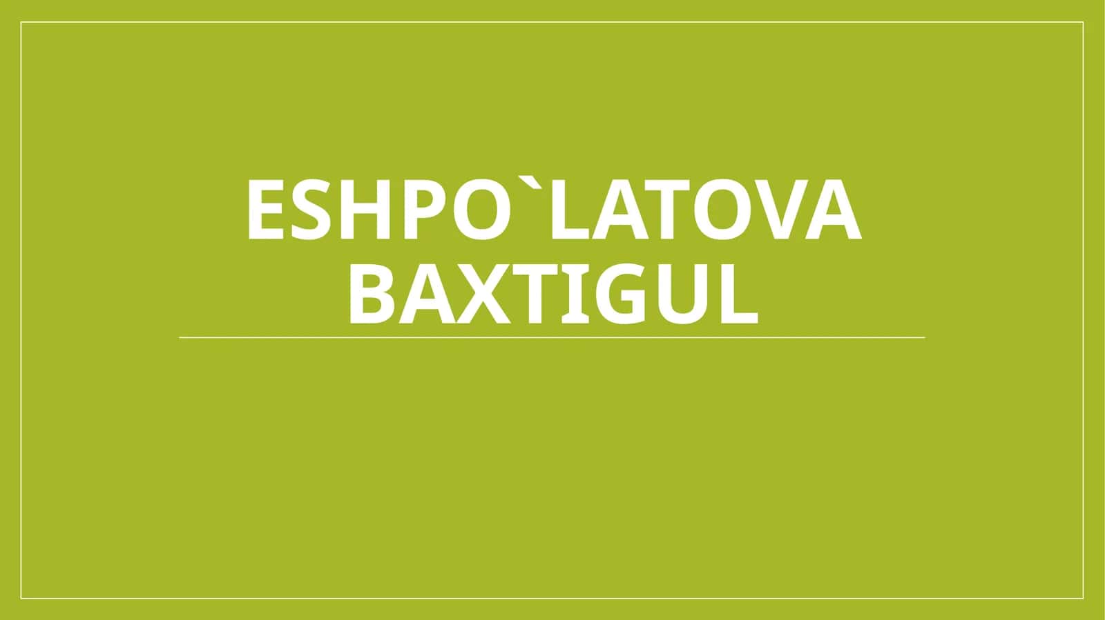 Kasbiy ta'limning didaktik tamoyillarini o'rganish