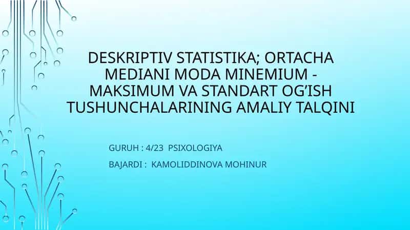 Deskriptiv statistika