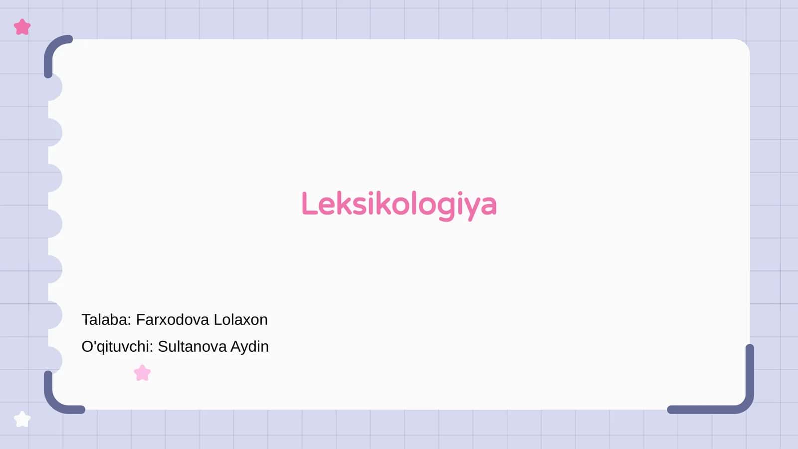 Leksikologiya