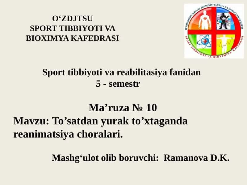 Ma’ruza №10