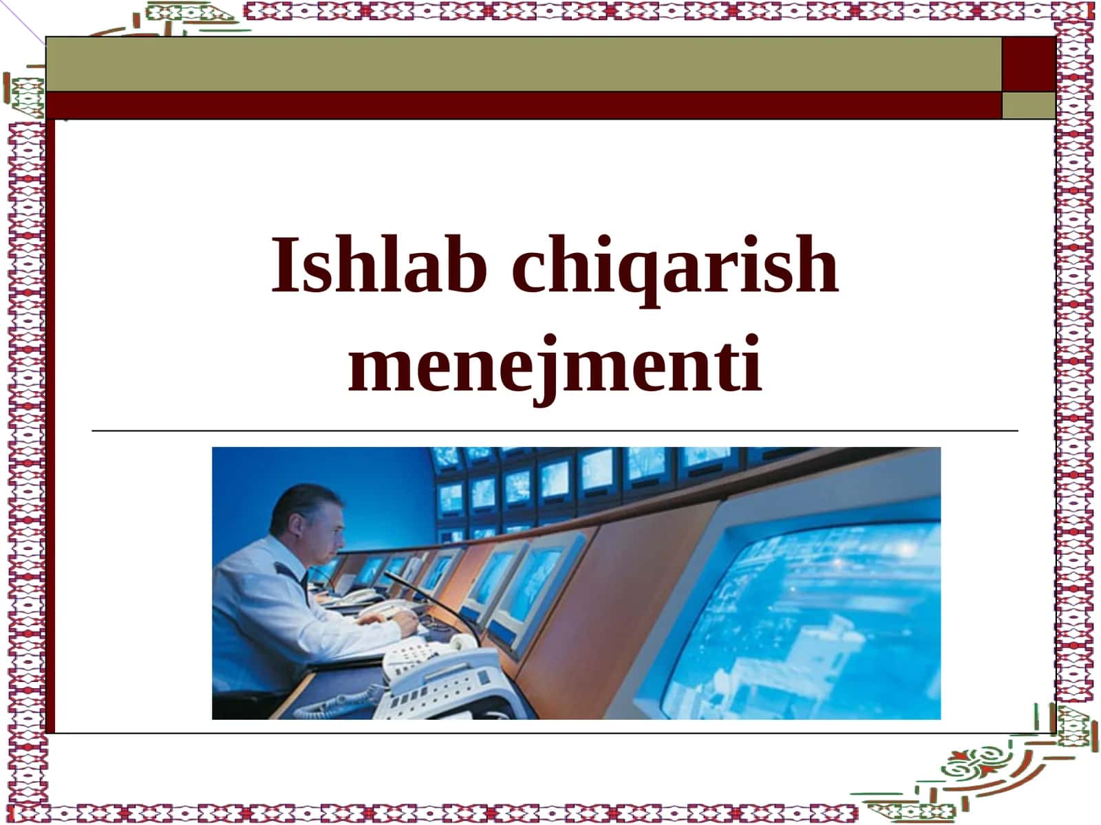 Boshqaruv vazifalari