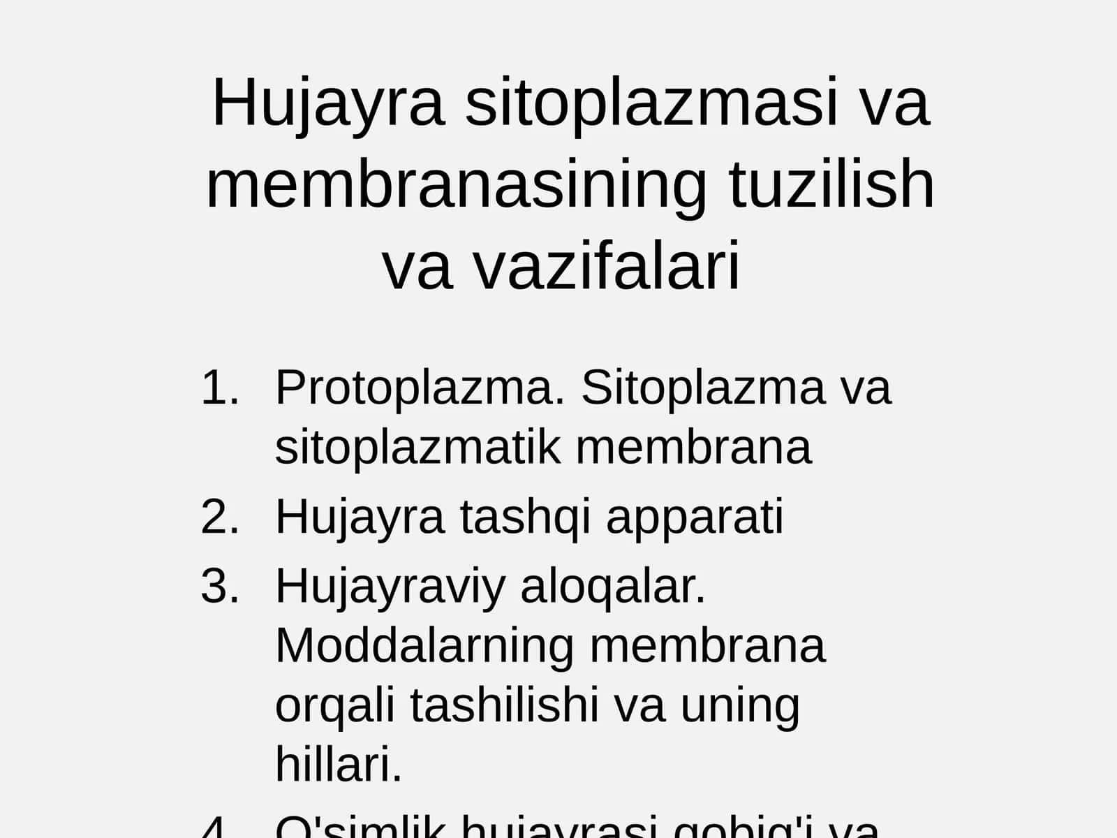 F. Dyujarden hujayrali organizmlar