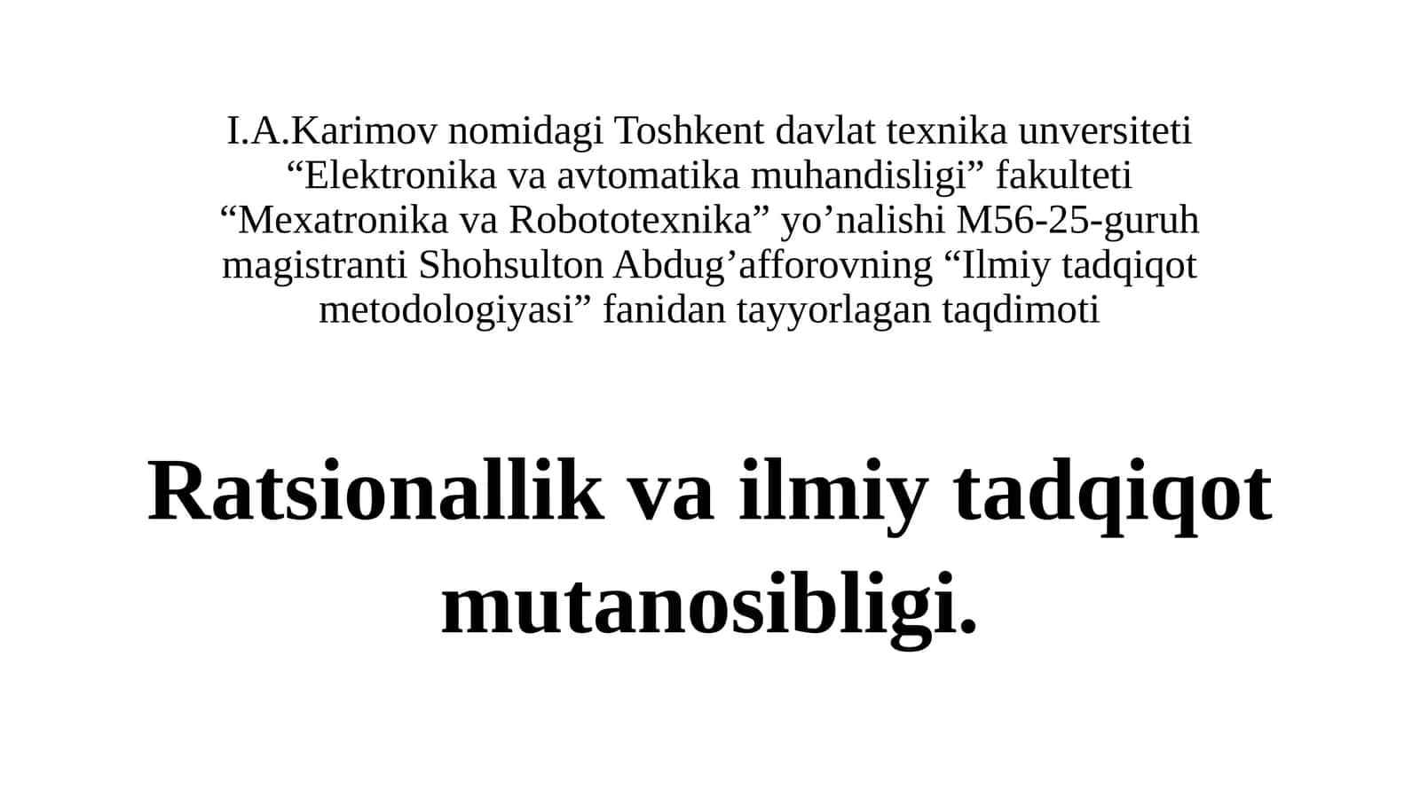 Illmiy tadqiqot metodologiyasi