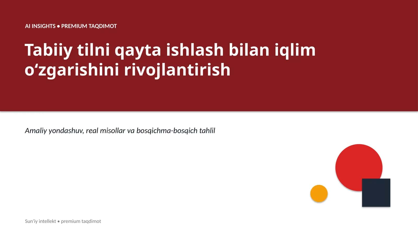 AI INSIGHTS • PREMIUM TAQDIMOT