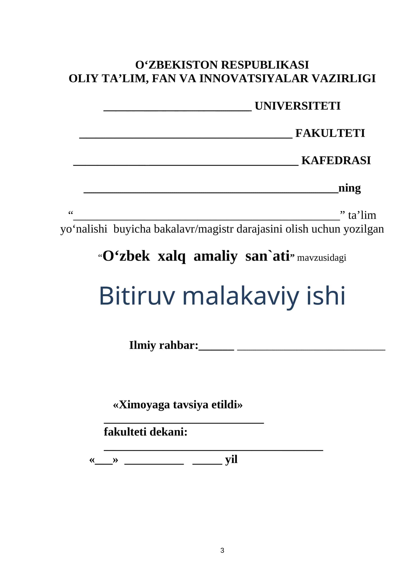 O‘zbek xalq amaliy san`ati