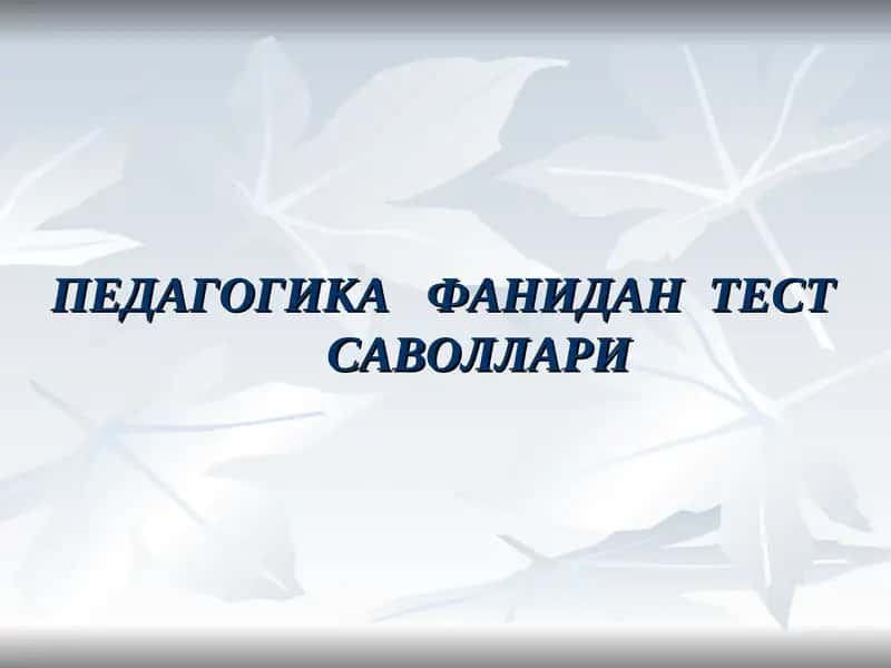 Кадрлар тайёрлаш миллиймодели