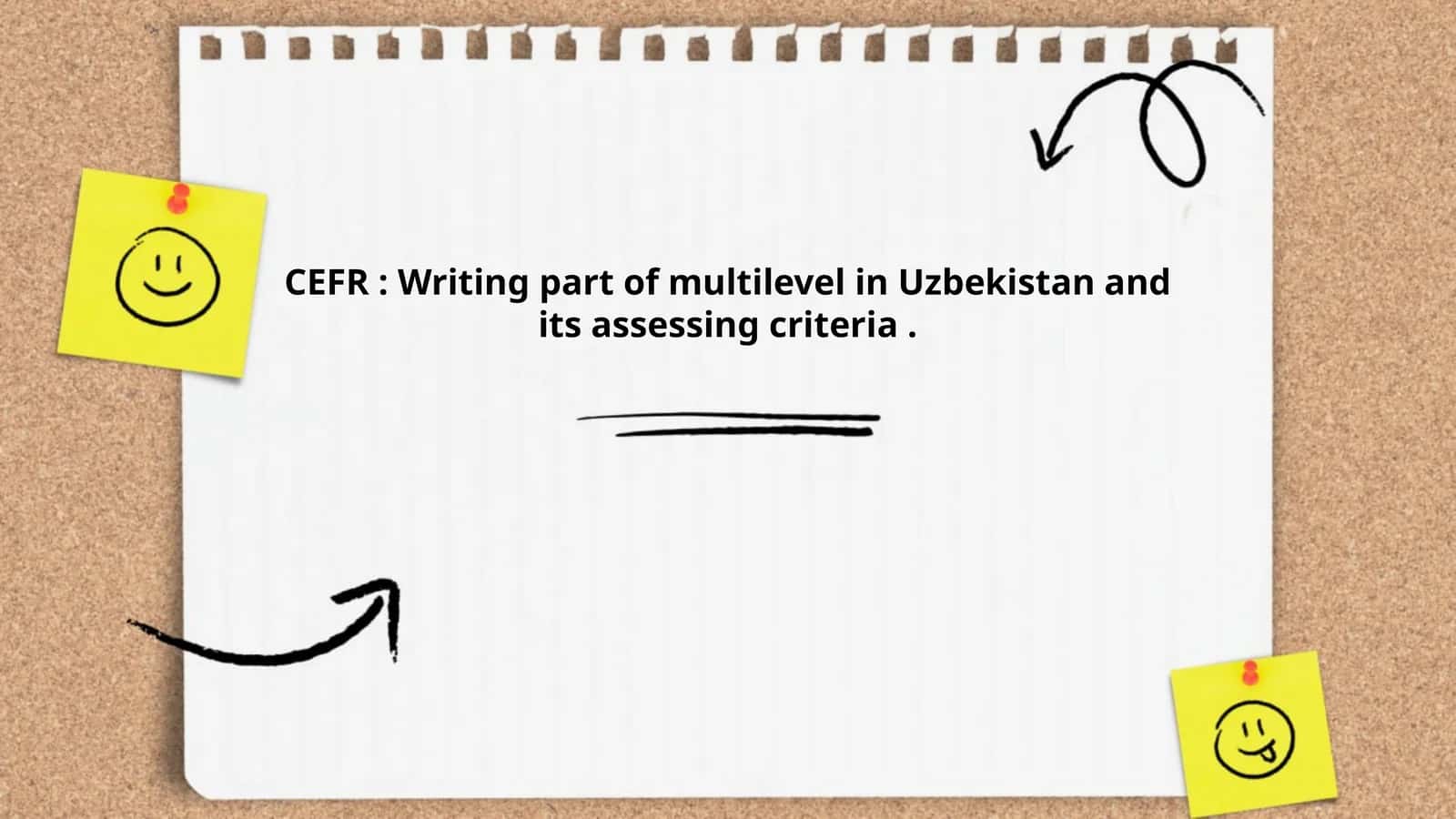 CEFR: Writing part of multilevel in Uzbekistan and its assessing criteria