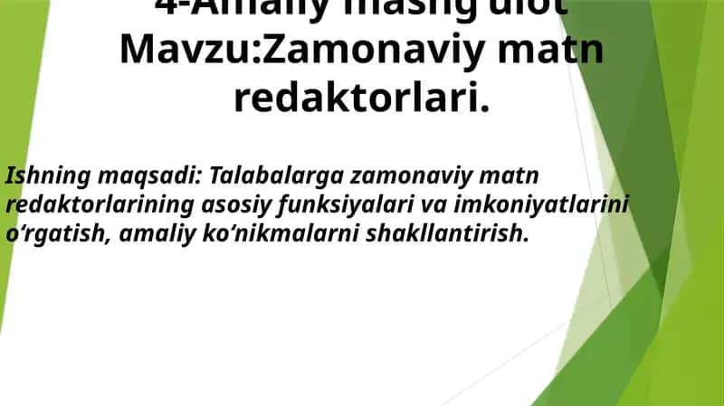 Zamonaviy matn redaktorlari