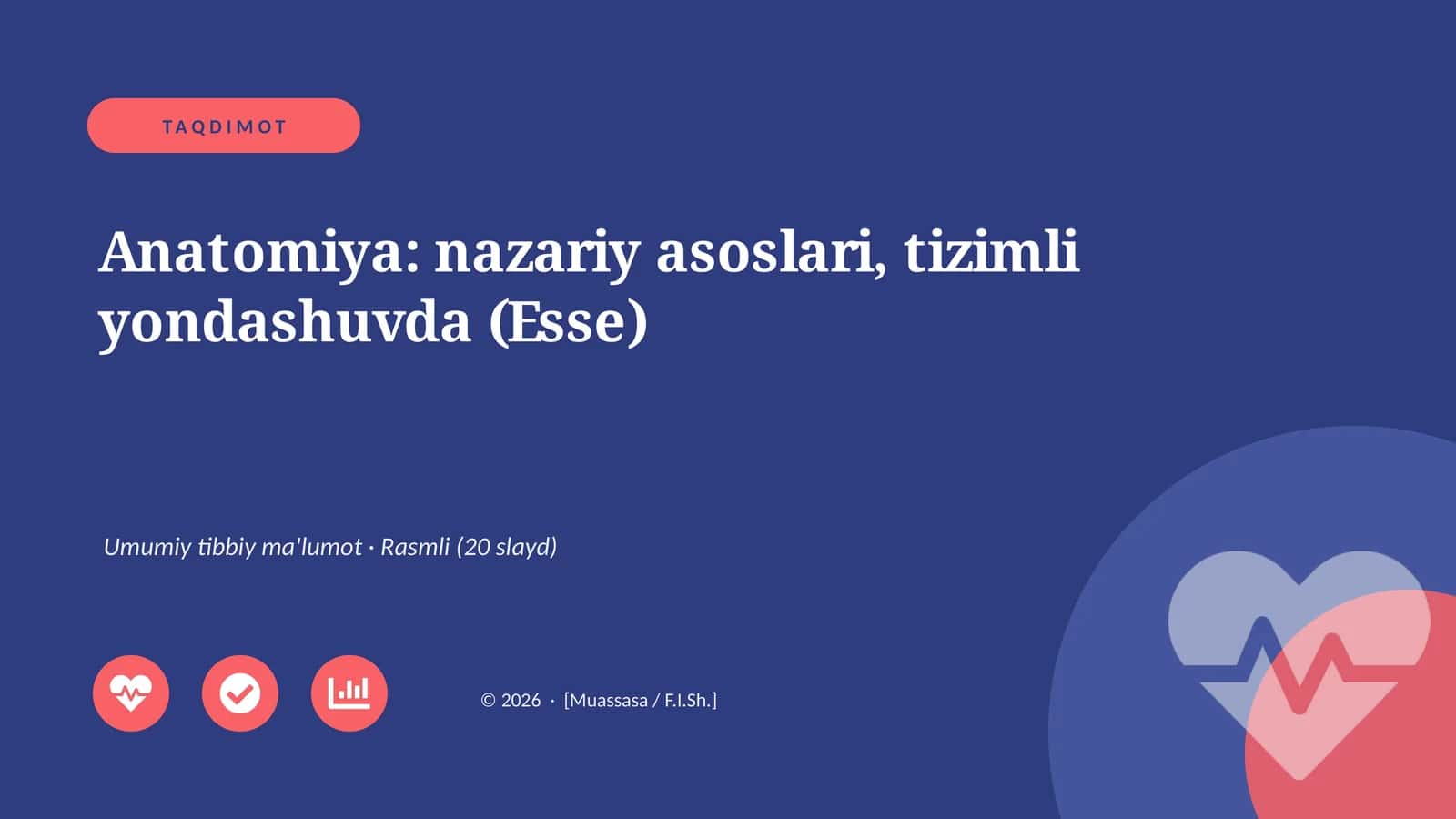 Anatomiya: nazariy asoslari, tizimli yondashuvda (Esse)