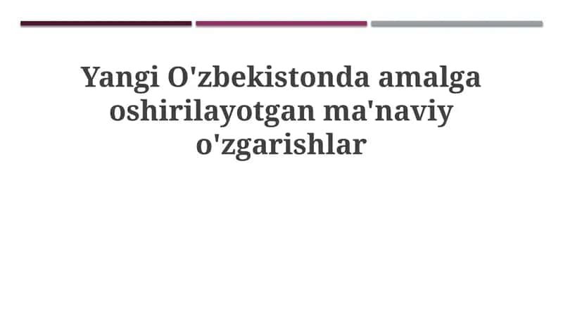 Ma'naviy merosni tiklash va rivojlantirish