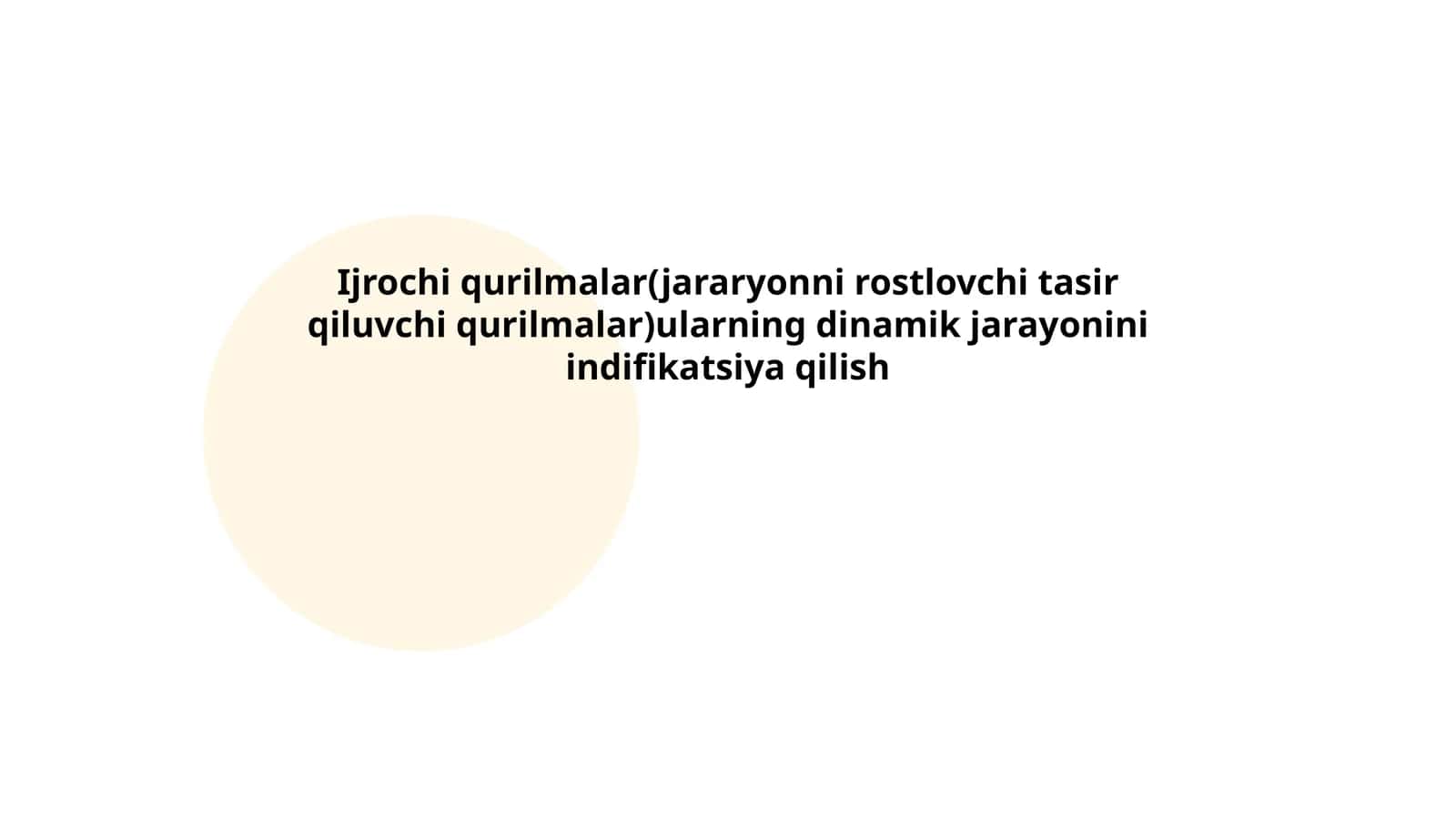 Texnologik jarayonlarni avtamatlashtirish fanidan Mustaqil ish