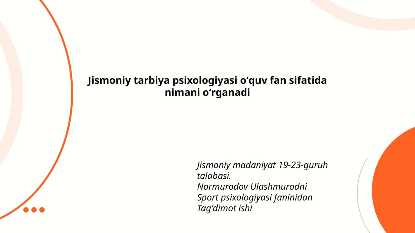 Jismoniy tarbiya psixologiyasi
