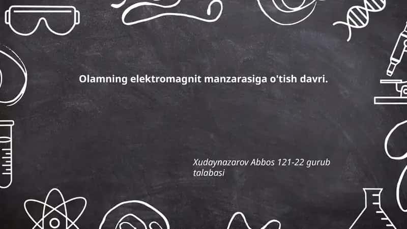Olamning elektromagnit manzarasiga o'tish davri