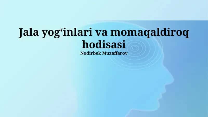 Jala yogʻinlari va momaqaldiroq hodisasi