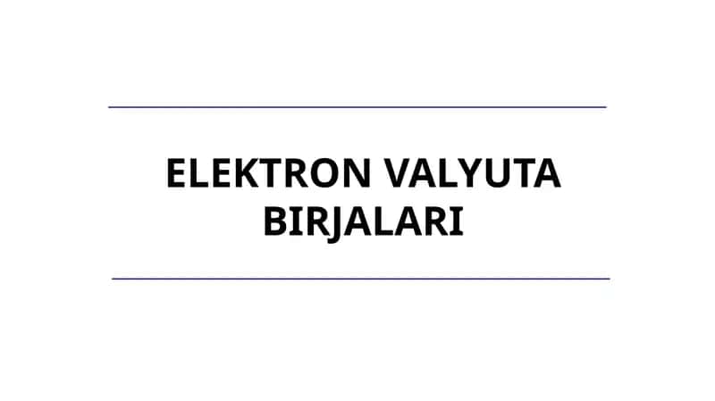 Elektron valyuta birjasi