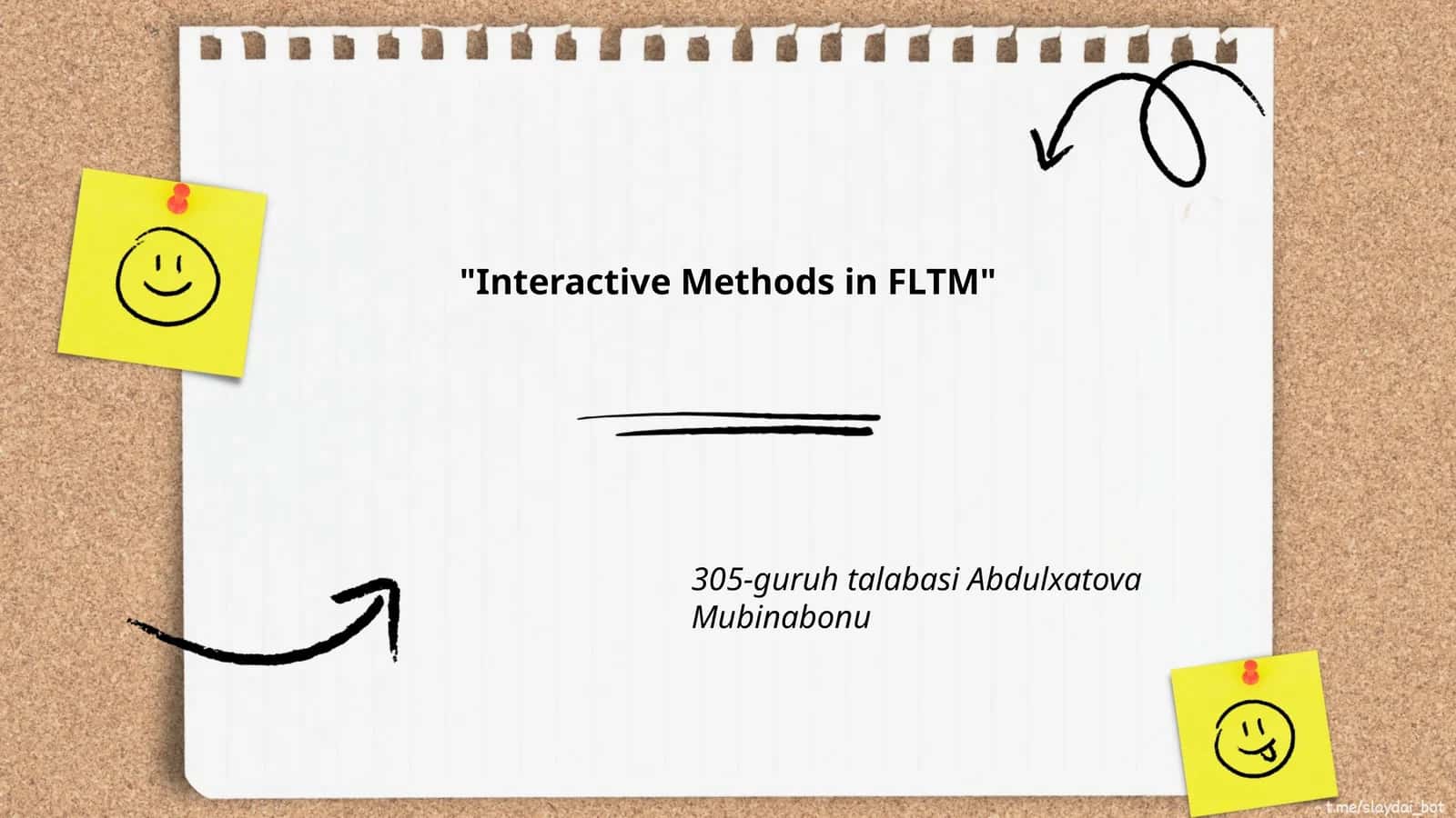 Interactive Methods in FLTM