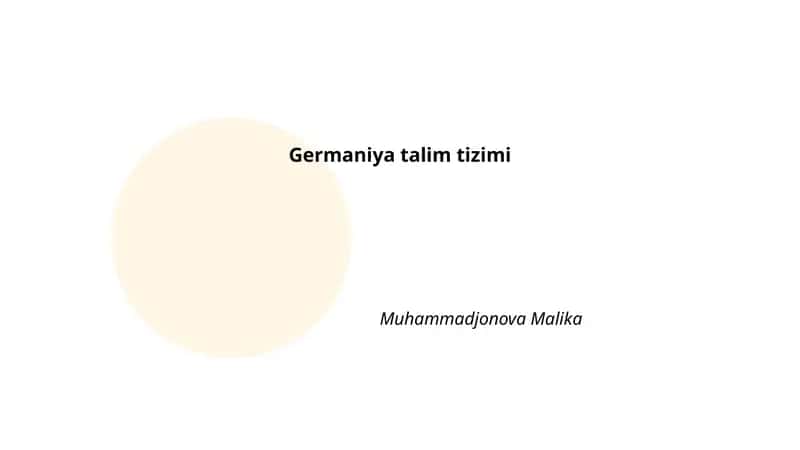Germaniya talim tizimi