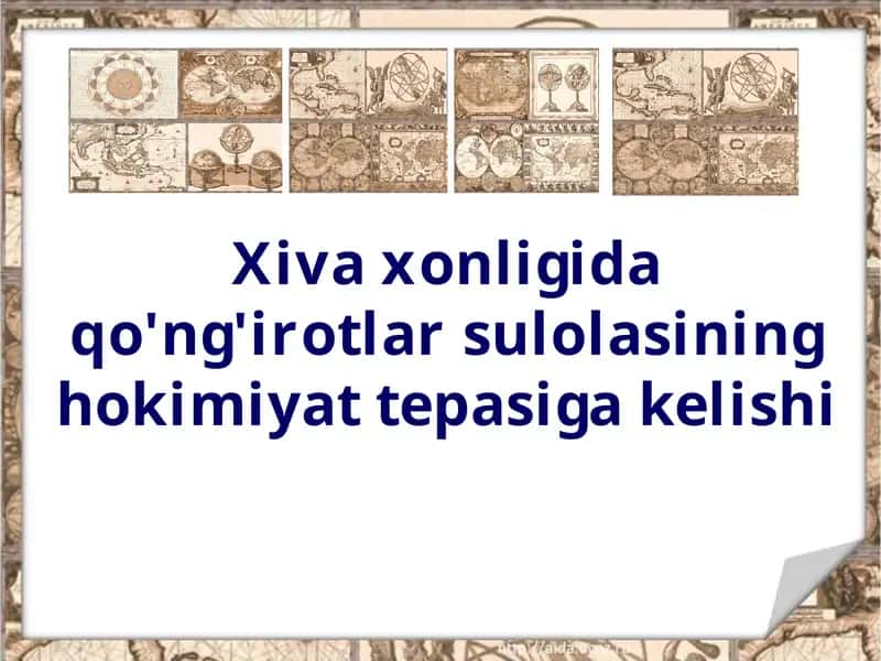 Xiva xonligida qo'ng'irotlar sulolasining hokimiyat tepasiga kelishi