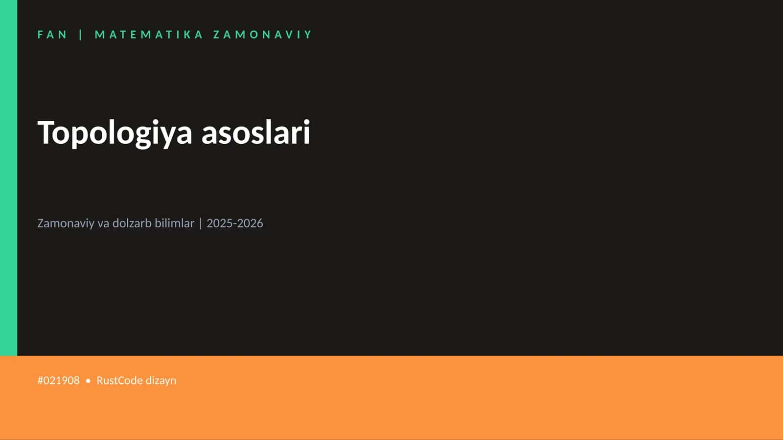Topologiya asoslari