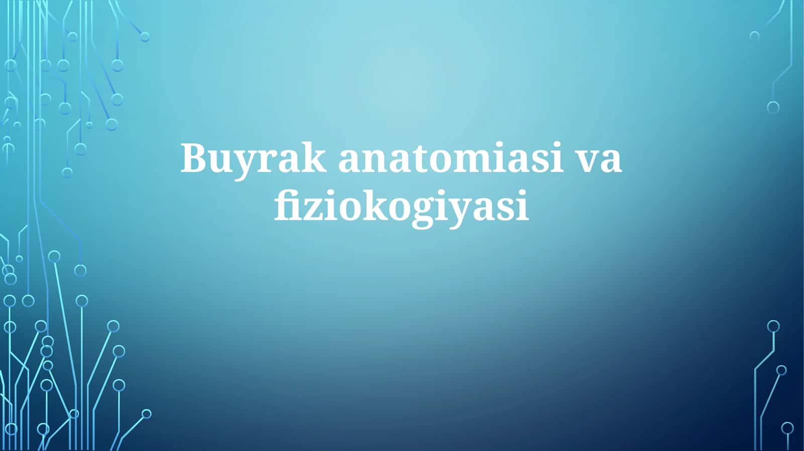Buyrakanatomiasivafiziokogiyasi