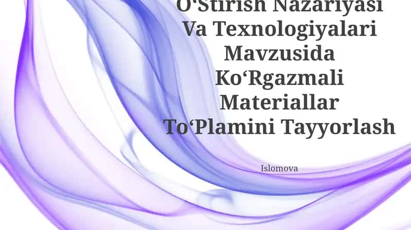 Bolalar Nutqini OʻStirish Nazariyasi Va Texnologiyalari