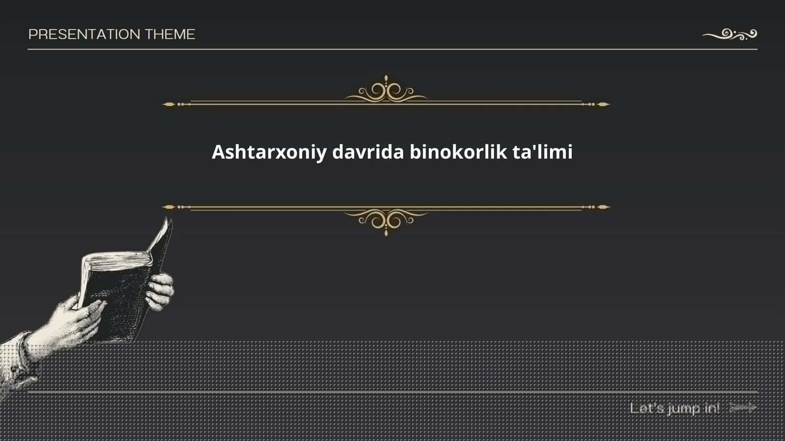 Ashtarxoniy davrida binokorlik ta'limi