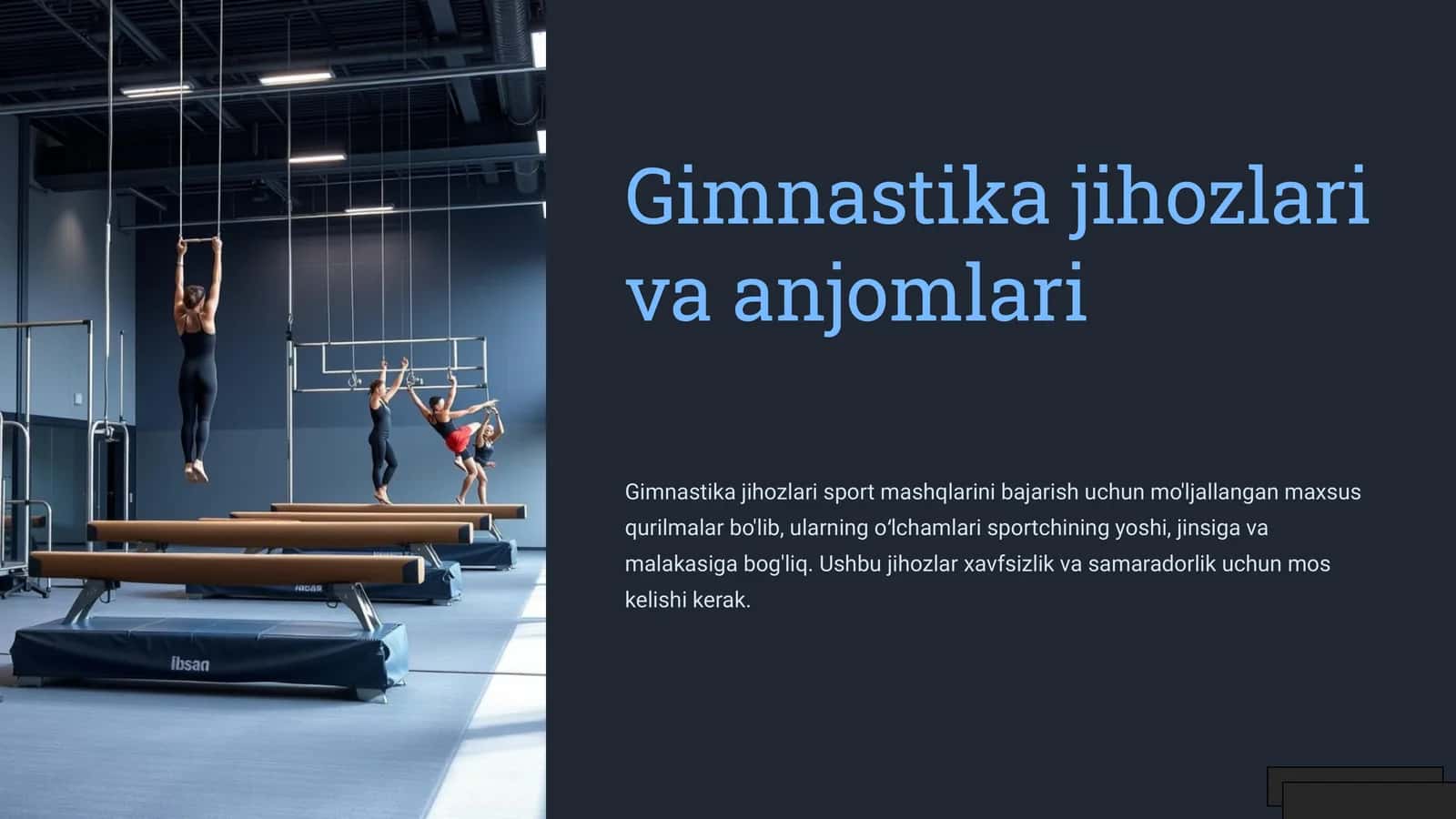 Gimnastika jihozlar iva anjomlari
