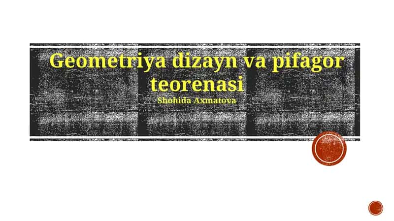 Geometriya dizayn va pifagor teorenasi