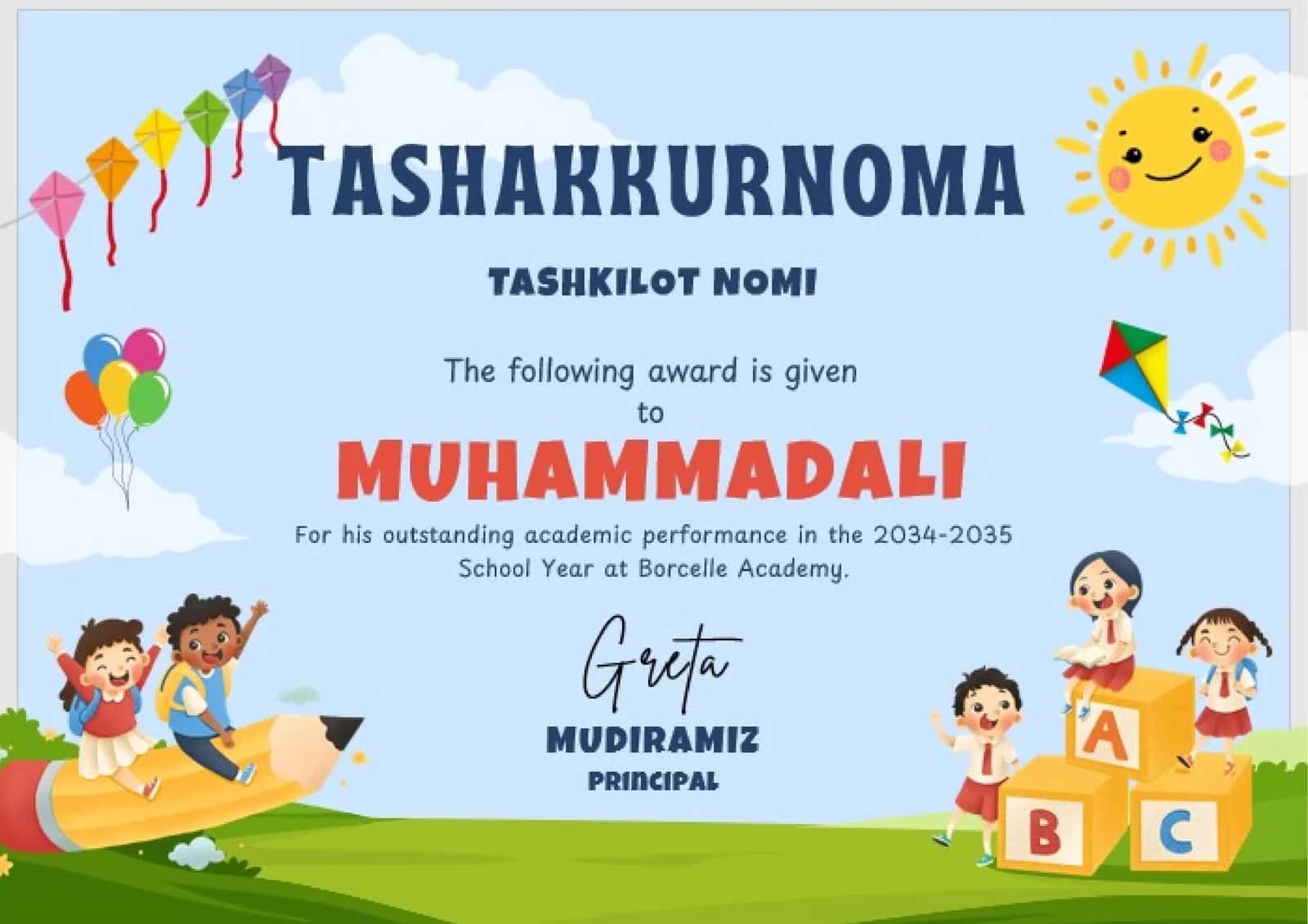 Tashakkurnoma