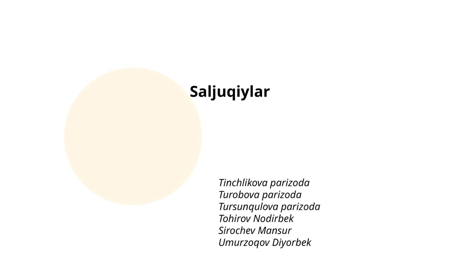 Saljuqiylar