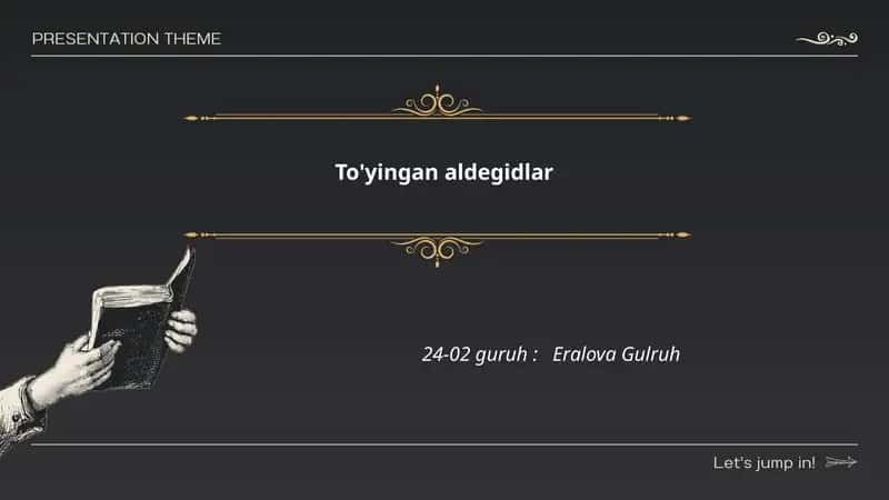 To'yingan aldegidlar