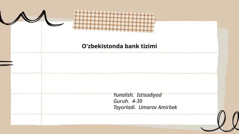 O'zbekistonda bank tizimi