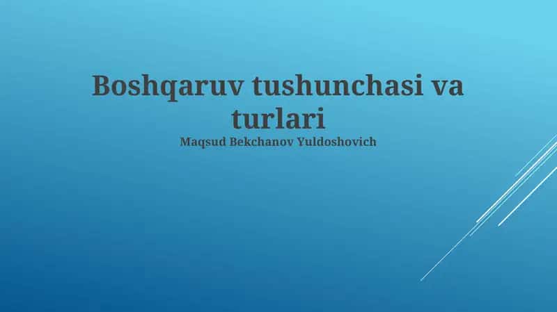 Inson resurslarini boshqarish