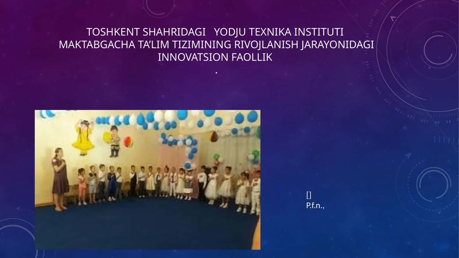 Maktabgacha ta'lim tizimining innovatsion faollik