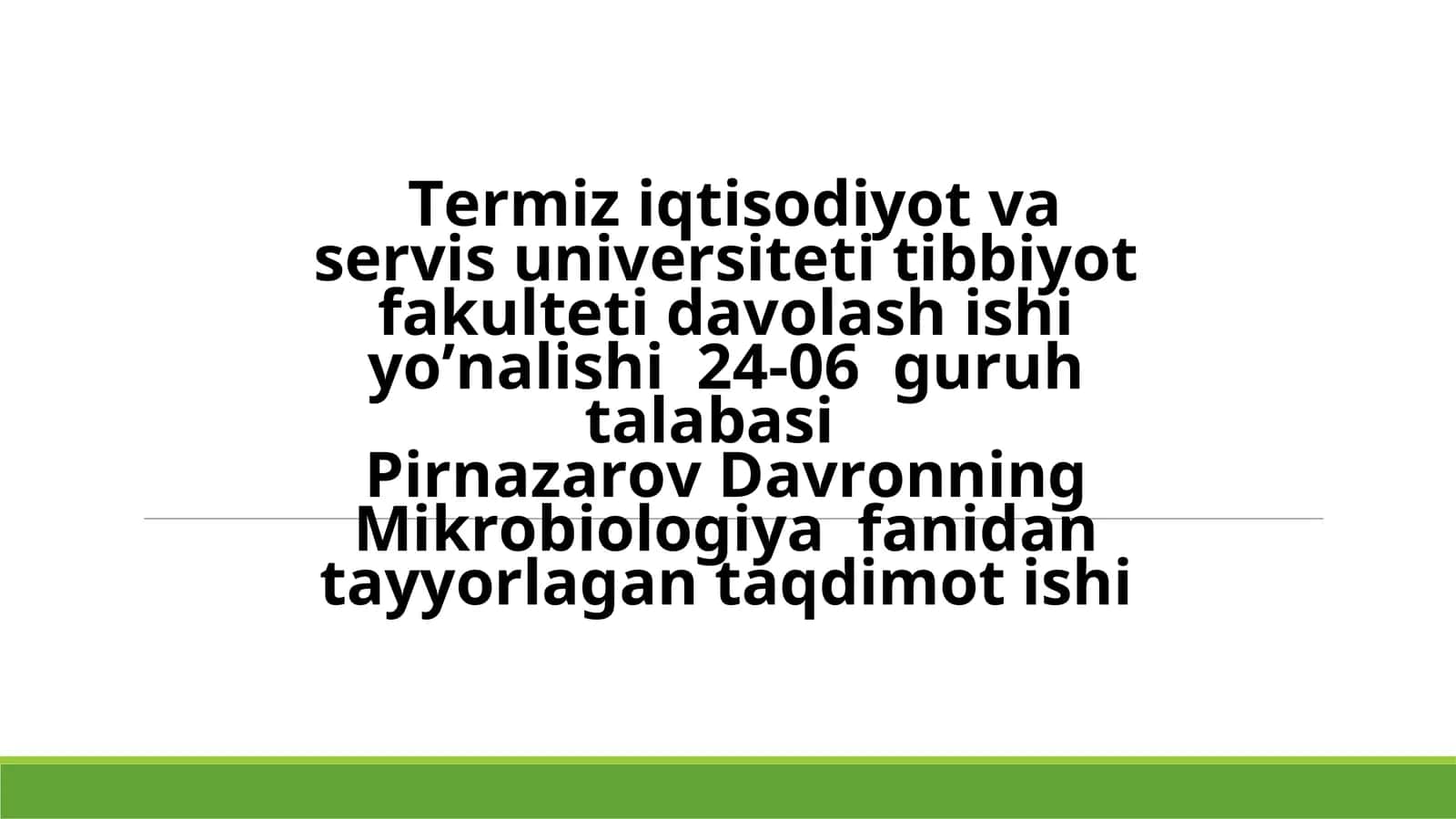 Klostridial va noklostridial infeksiyalar va ularning tibbiyotdagi ahamiyati