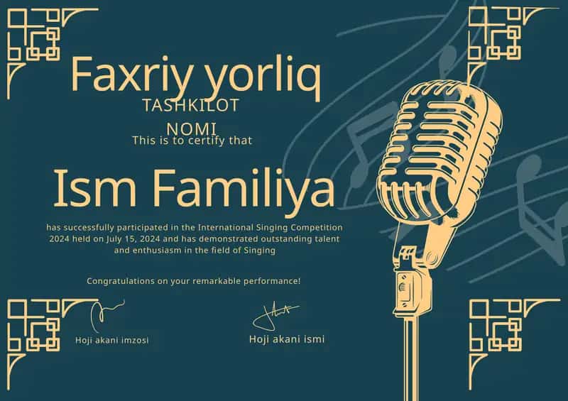 Faxriy yorliq shablon PowerPoint