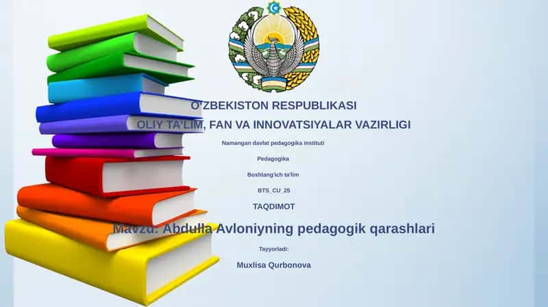 Abdulla Avloniyning pedagogik qarashlari