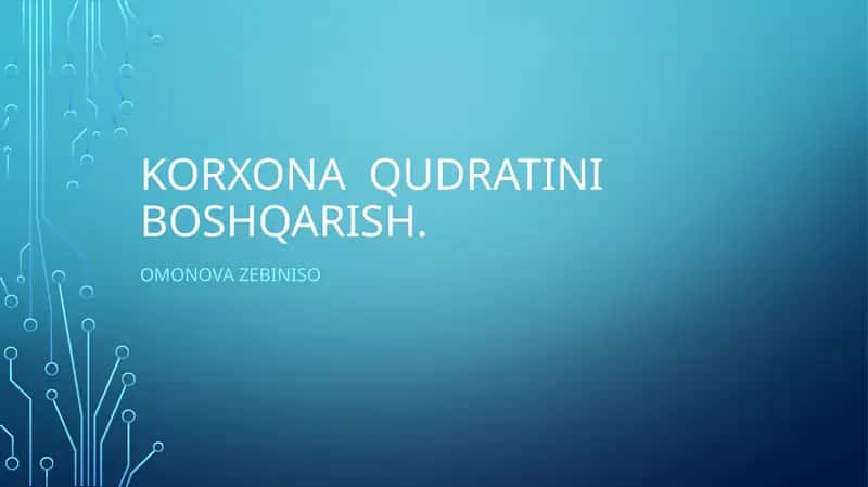 Korxona qudratini boshqarish