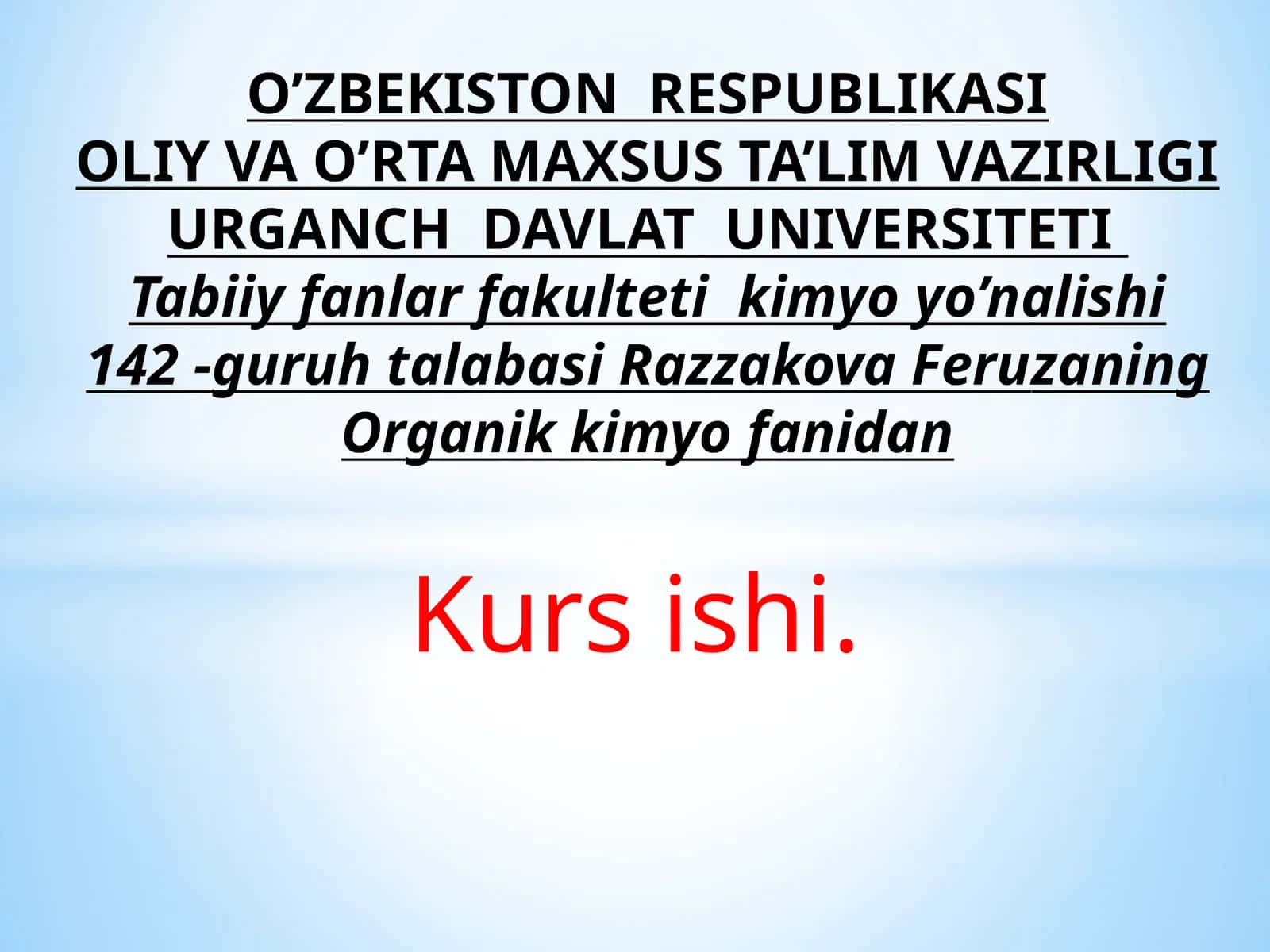 Organik Kimyo