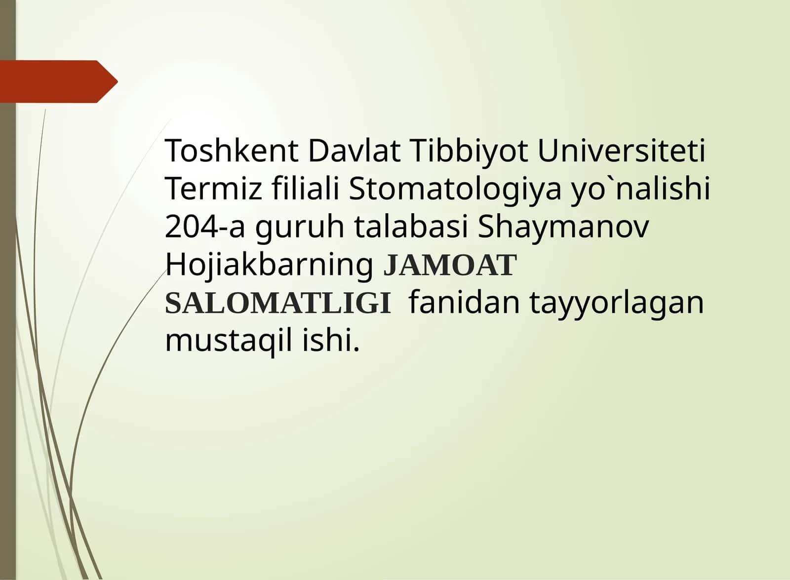 Mehnat resurslarini shakllantirish va rivojlantirish. Boshqaruv psixologiyasining predmeti va vazifalari. Strategik rejalashtirish. Tashqi muhit tahlili. O‘sish strategiyasi, qisqartirish. O‘zbekiston Respublikasi sog‘liqni saqlash tizimini rivojlantirish strategiyasi: sog‘liqni saqlash sohasidagi islohatlar