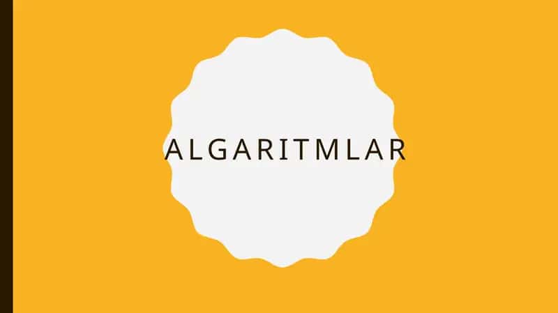 Algaritmlar