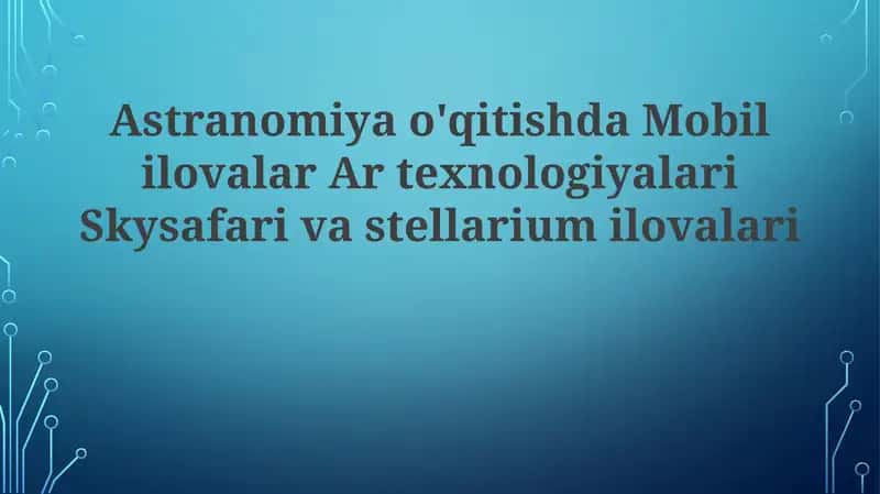 Skysafari va Stellarium ilovalari