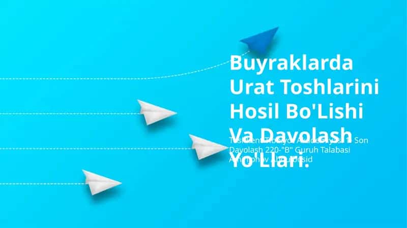 Urat Toshlarini Hosil Bo'Lishi Va Davolash Yo'Llari