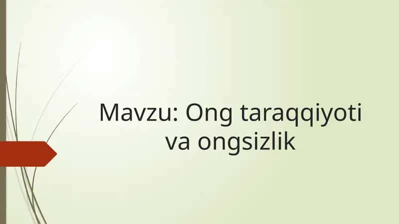 Ongtaraqqiyotivaongsizlik