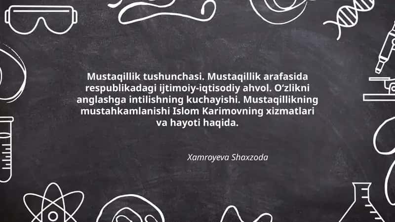 Mustaqillik tushunchasi