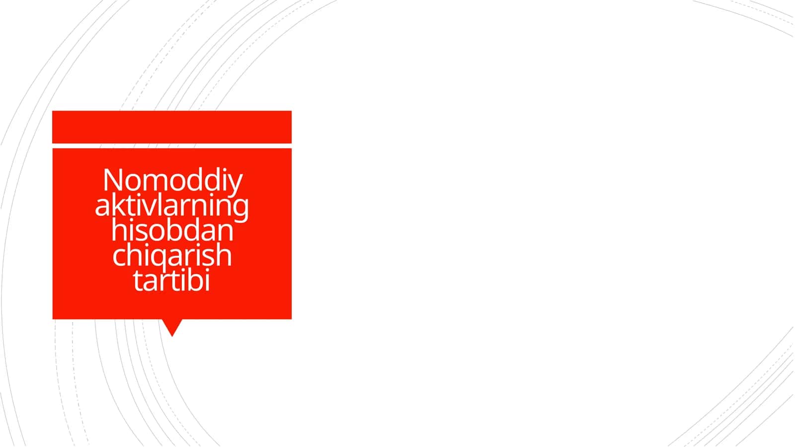 Nomoddiy aktivlarning hisobdan chiqarish tartibi